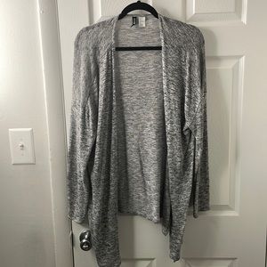 Grey open cardigan